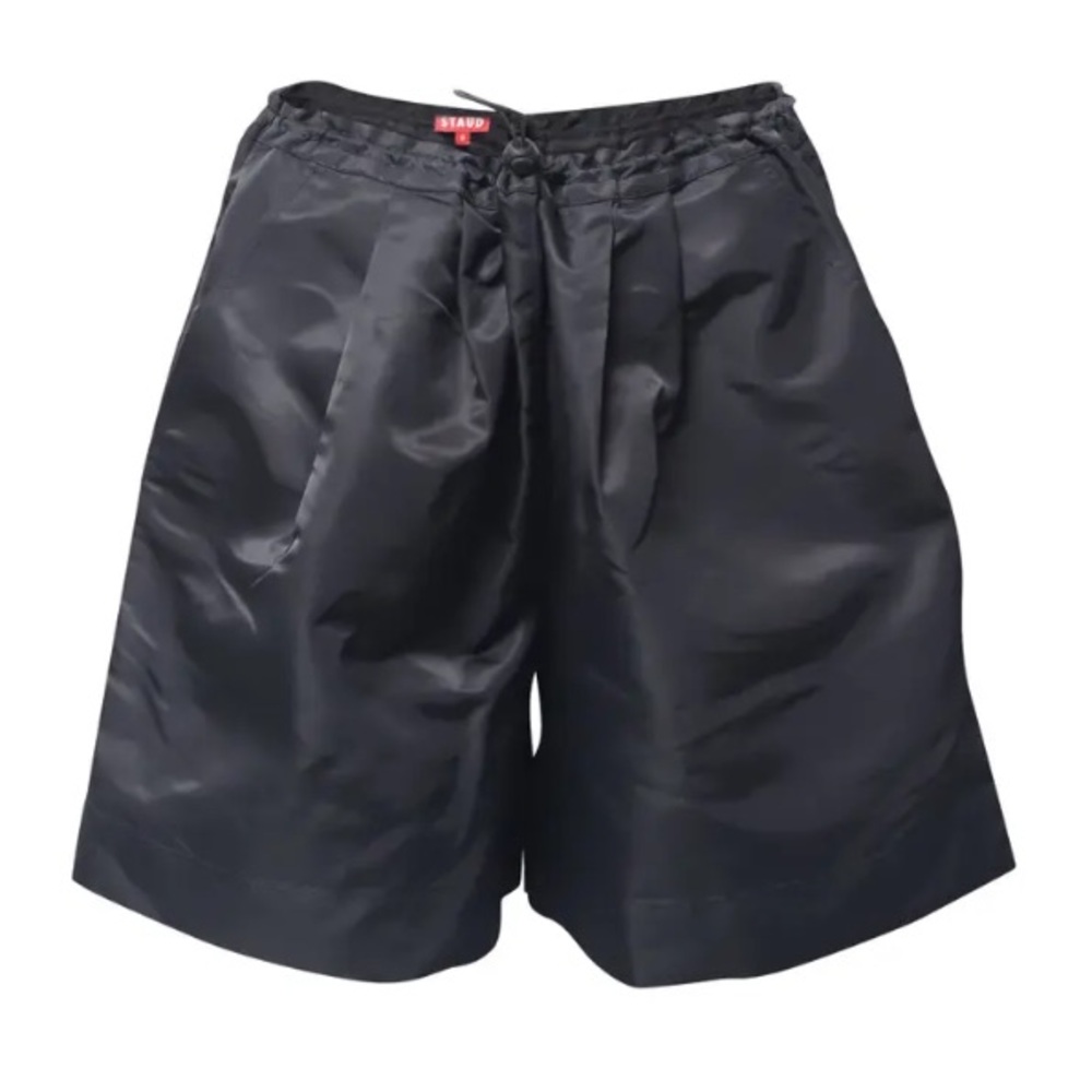 Black Synthetic Shorts
